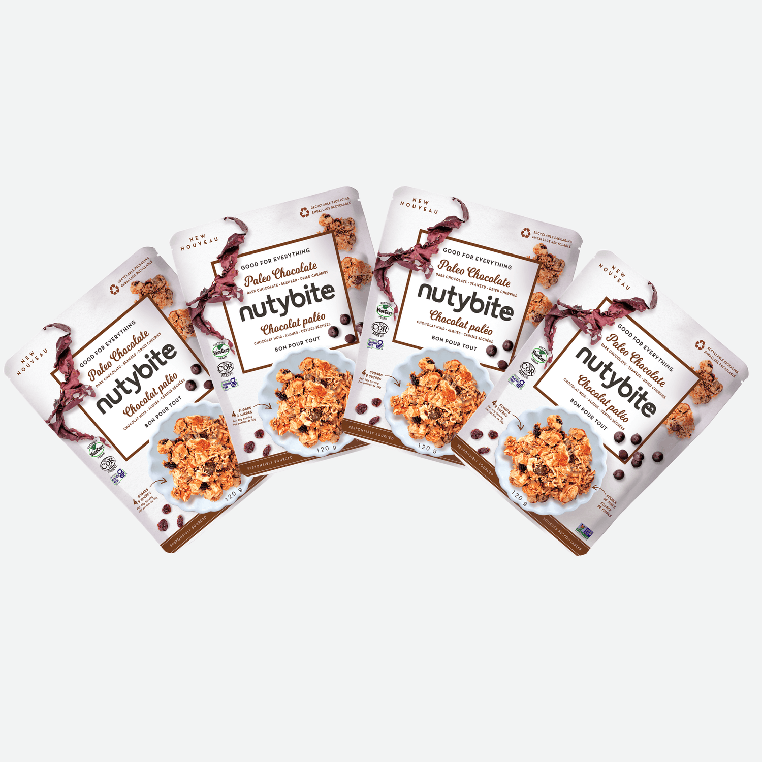 Paleo Chocolate Bundle Nutybite Granola Clusters 4 Pack
