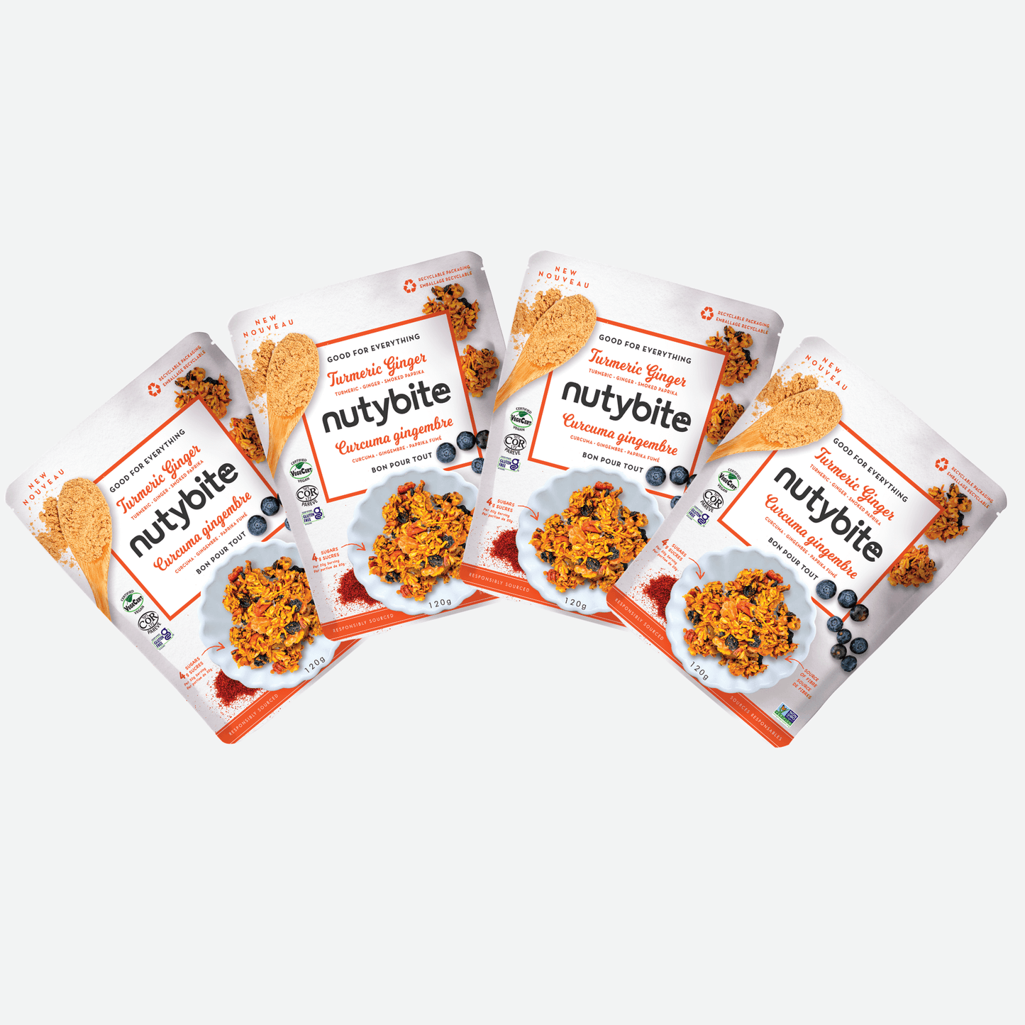 Turmeric Ginger Nutybite Granola Clusters 4 Pouches
