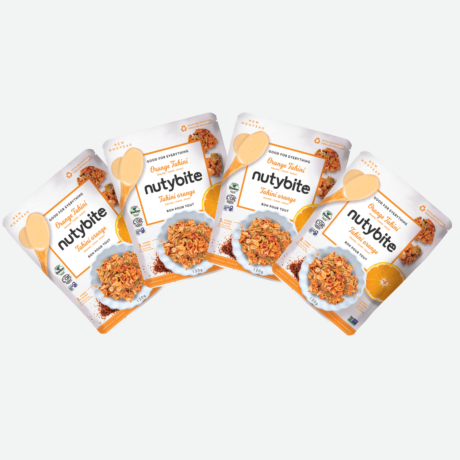Orange Tahini Bundle Nutybite Granola Clusters 4 Pack