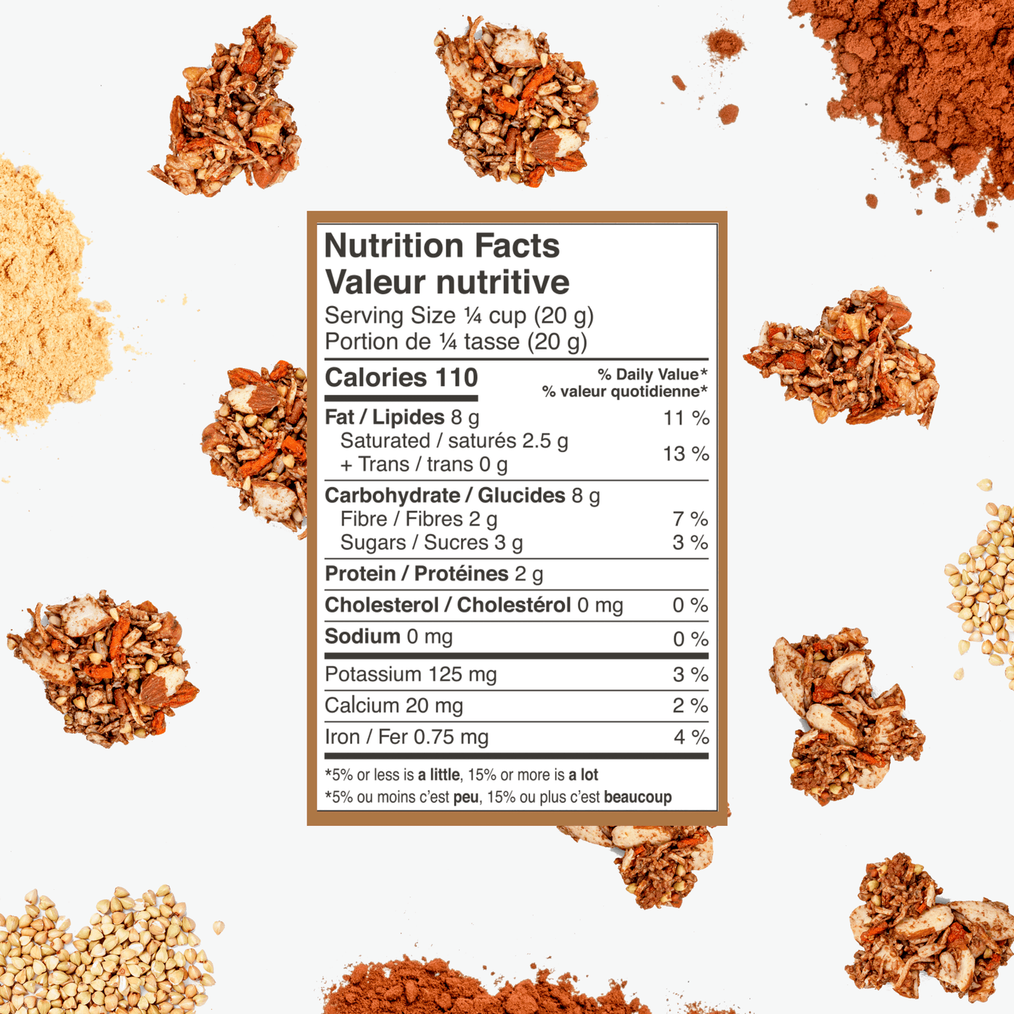 Cocoa Maca Nutybite Granola Clusters NFT Nutrition Facts