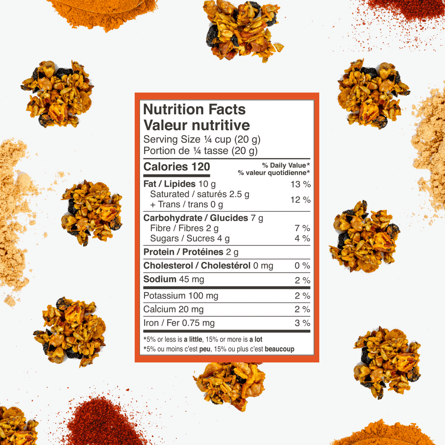 Turmeric Ginger Nutybite Granola Clusters NFT Nutrition Facts