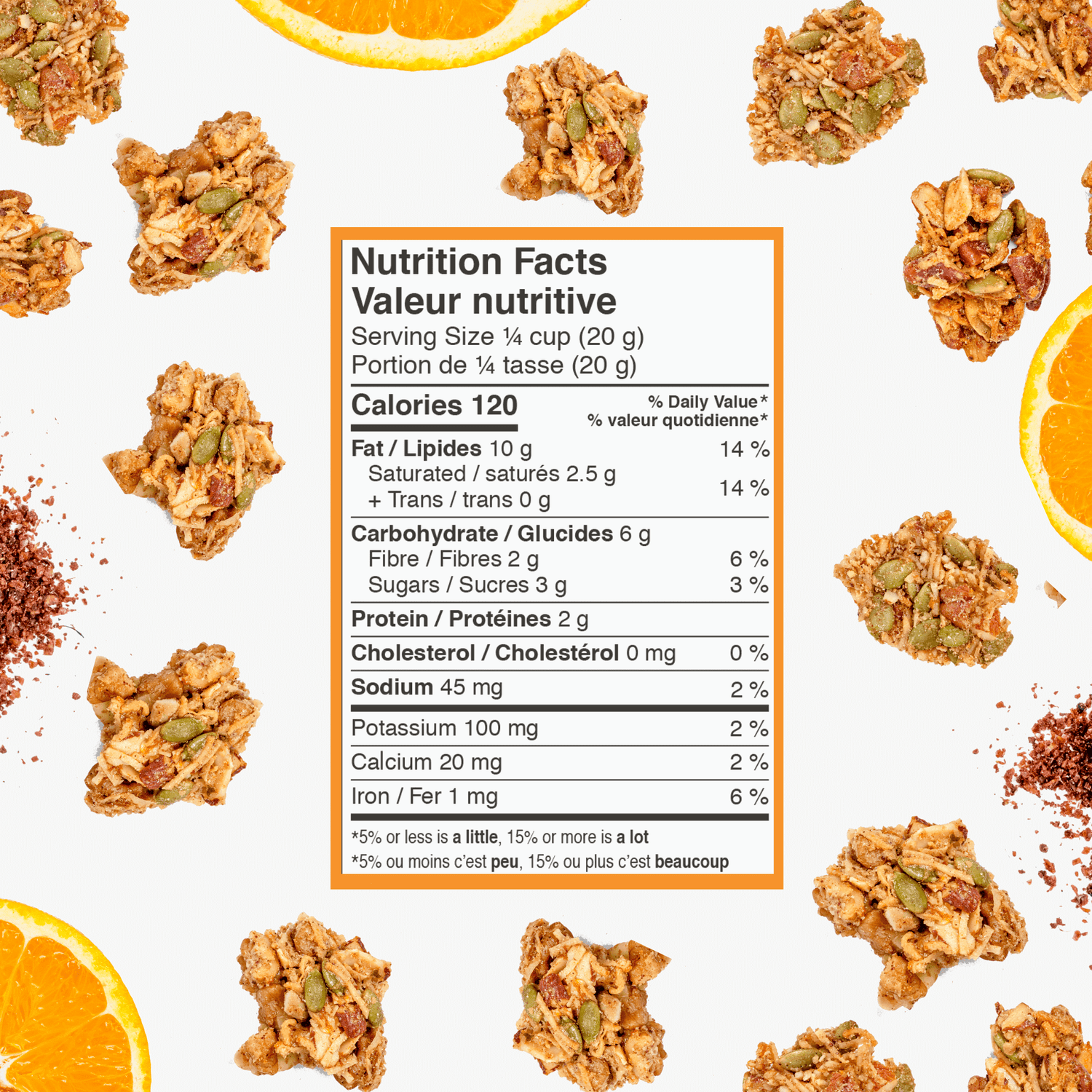 Orange Tahini Nutybite Granola Clusters  NFT Nutrition Facts
